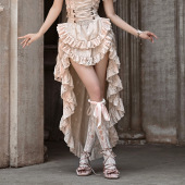 血液供给原创 古典洛可可宫廷绑带拖尾半身裙鱼尾裙夏 破碎芭蕾