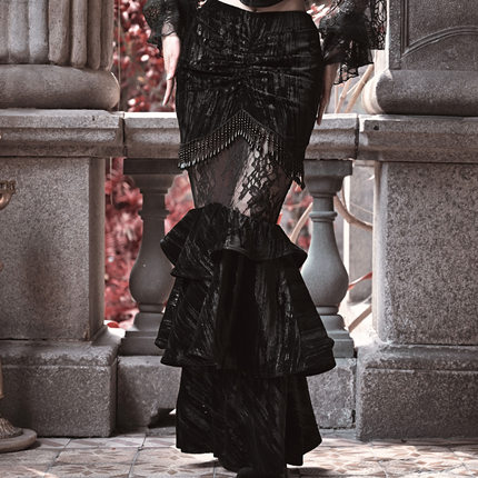 血液供给原创◆公爵夫人 哥特洛可可宫廷包臀鱼尾裙显瘦半身裙秋