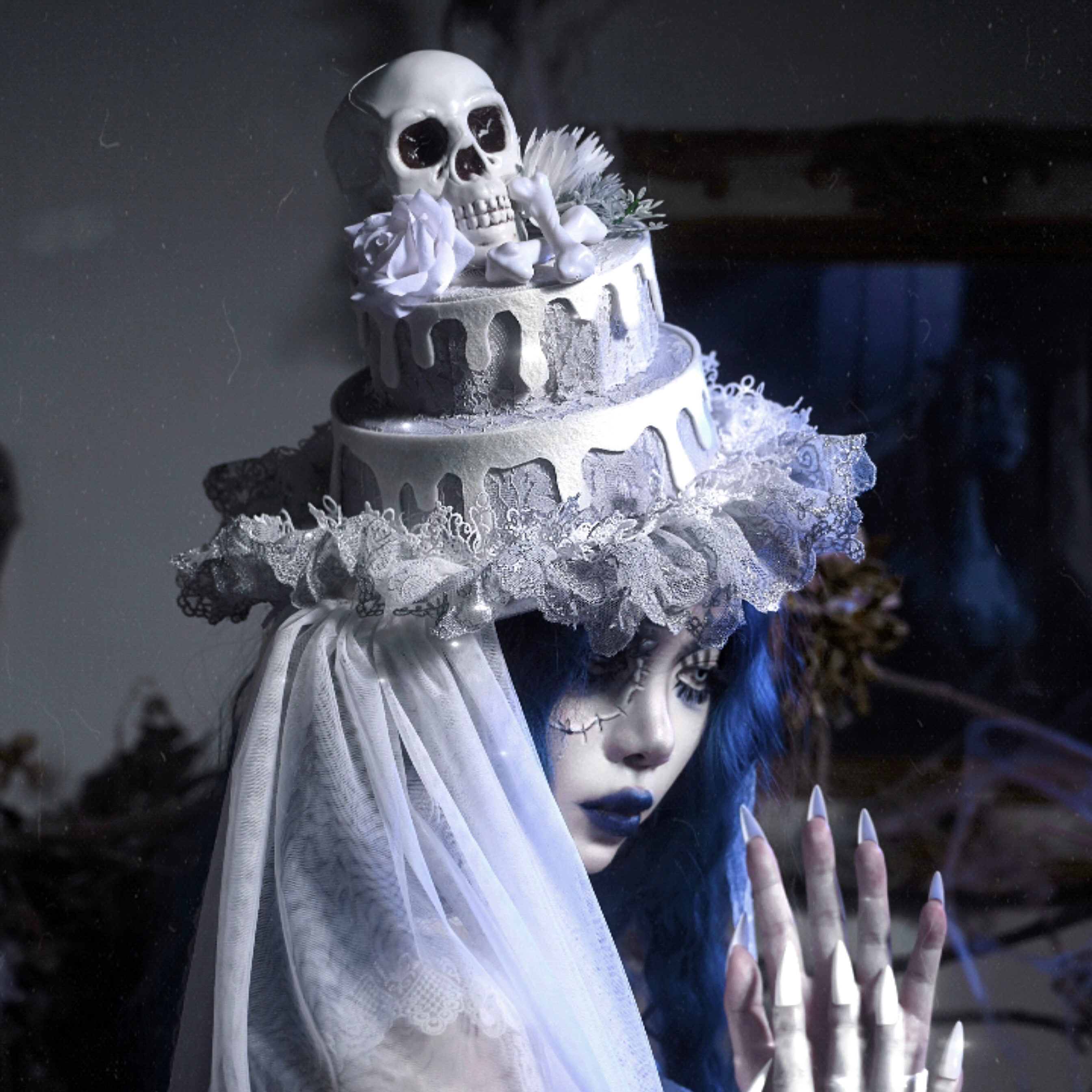 血液供给原创设计感骷髅欧式帽子