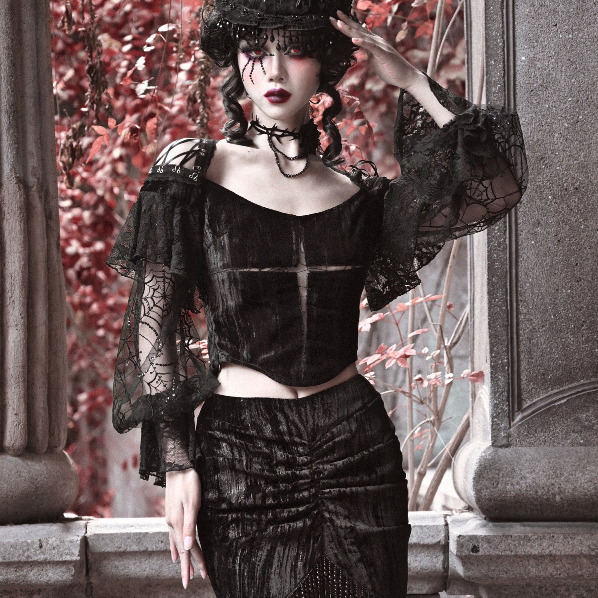 血液供给原创灯笼袖小上衣