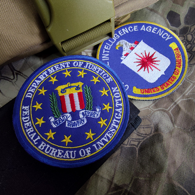 fbi军迷士气户外背包魔术贴章