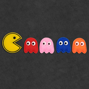 PVC橡胶防水球鞋魔术贴章宝可梦电玩像素徽章可爱迷你士气章耐用