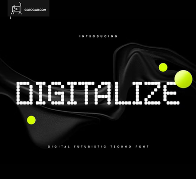 英文字体Digitalize - Digital Futuristic Techno Font