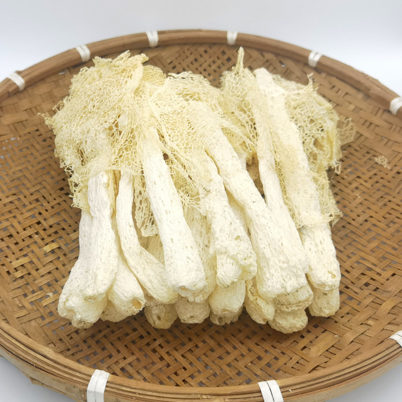 干竹荪干货优质足荪菌菇长裙竹荪菇竹孙福建古田50g礼袋礼盒包装