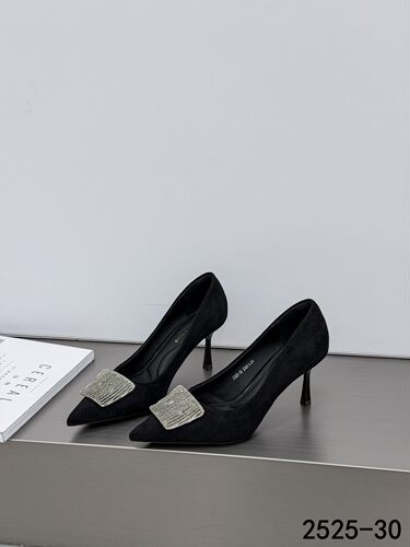 钎金鸟官方正品2525-30法式高端尖头细跟水钻时尚浅口高跟鞋女