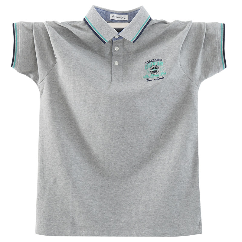 夏季新款翻领短袖t恤男装POLO衫宽松带领t恤半袖加肥加大码肥佬装,男装,T恤,淘宝优惠券,粉丝福利购,淘宝优惠卷