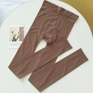 咖啡色九分连裤 春秋中厚加长加宽打底袜9分不连脚丝袜 袜女士大码