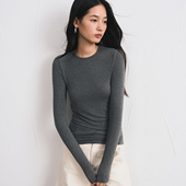 t恤2025 纯色内搭外穿显瘦长袖 天丝莫代尔山羊绒打底衫 女秋冬修身