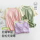 睡衣女带胸垫防凸点上衣夏季 T恤宽松家居服休闲外穿 纯棉插肩短袖