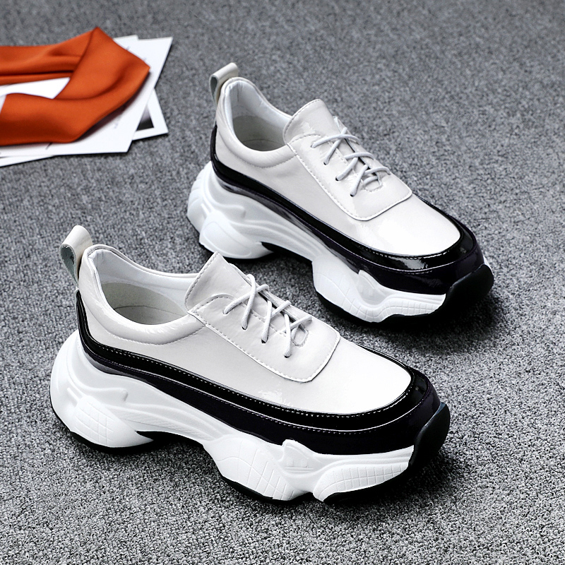 厚底老爹鞋拼色运动休闲小白鞋女