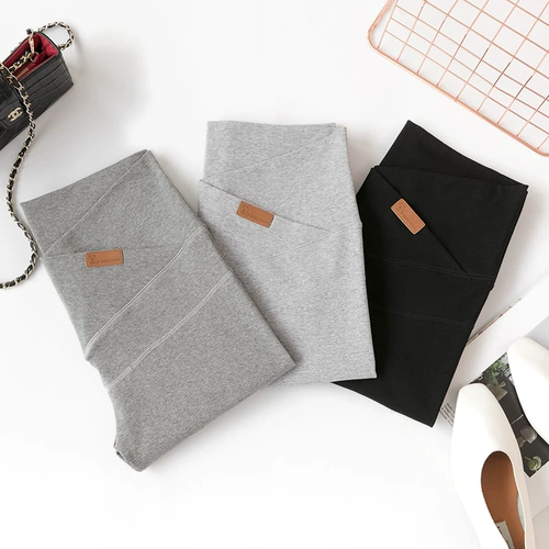 Штаны, тонкие леггинсы для беременных с поддержкой живота, осенние