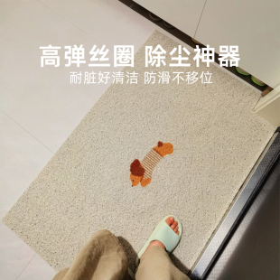 纯色极简风入户门地垫丝圈脚垫玄关门口进门脚垫子耐脏防滑垫地毯