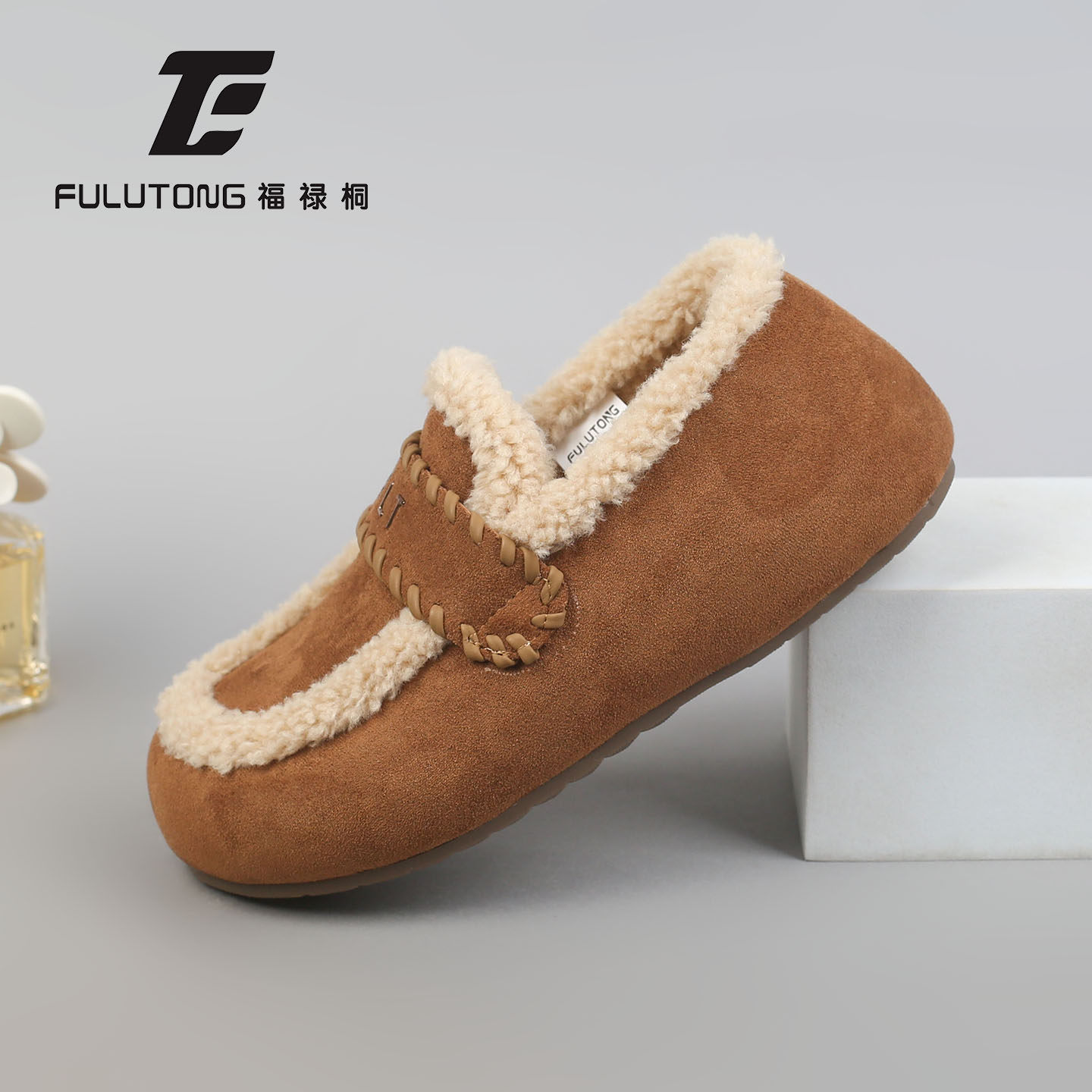 福禄桐加绒勃肯鞋女一脚蹬平底鞋青年舒适保暖毛绒懒人鞋冬季棉鞋,女鞋,勃肯鞋/软木鞋,淘宝优惠券,粉丝福利购,淘宝优惠卷