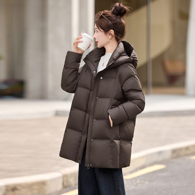 时尚气质保暖白鸭绒女外套