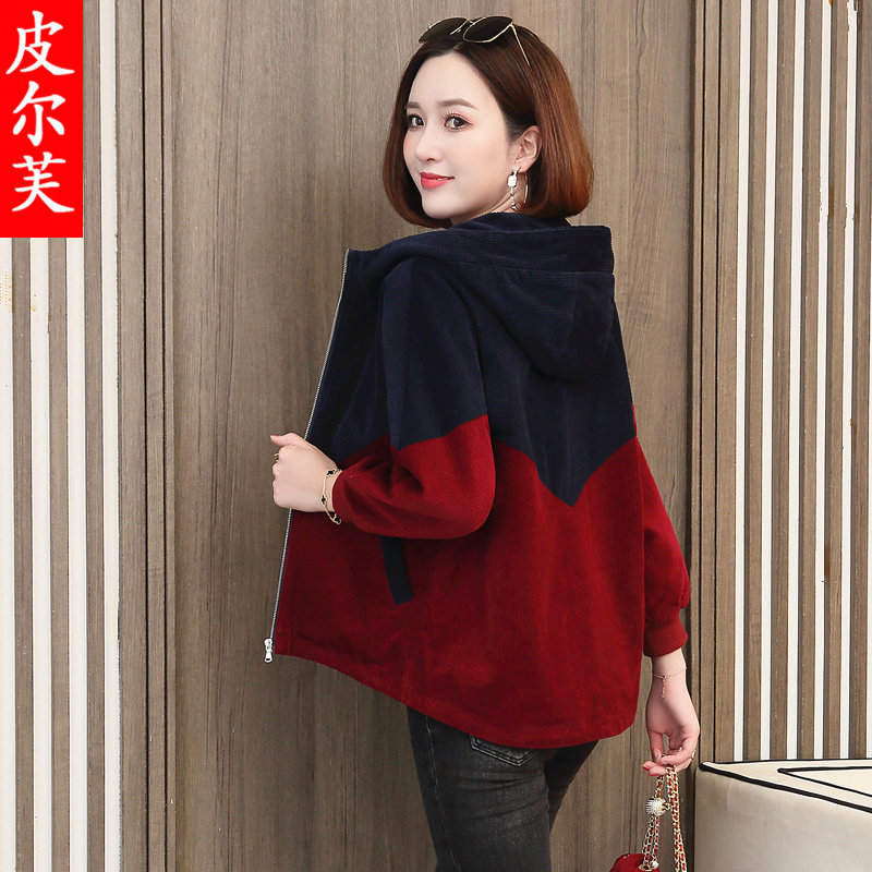 轻熟风外套女短款灯芯绒宽松2020春秋新款百搭韩版女士矮个子夹克