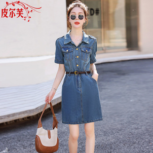 夏天气质牛仔裙连衣裙夏款女薄款高级感2026新款小个子修身显瘦
