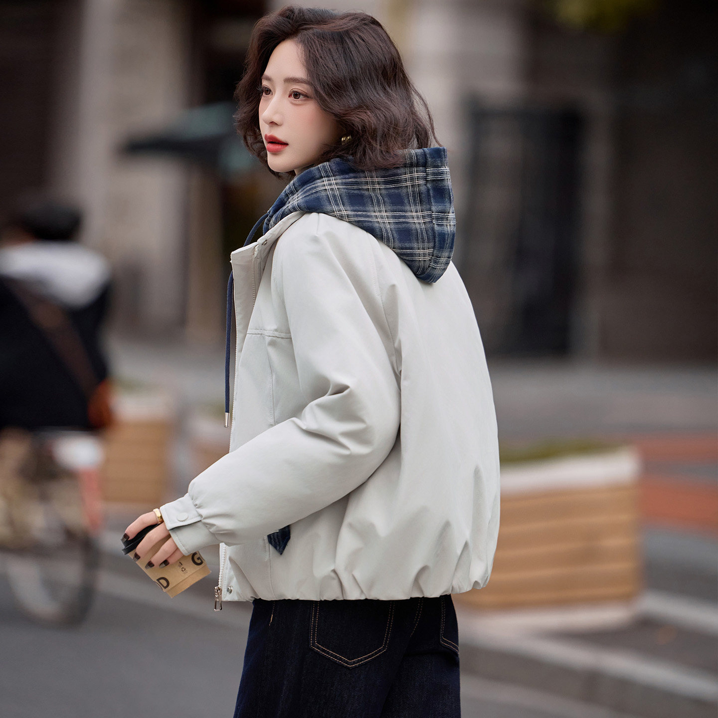 加绒外套女装韩版港风休闲短款棉衣2025冬季新款小个子大码棉袄潮,女装/女士精品,棉衣/棉服,淘宝优惠券,粉丝福利购,淘宝优惠卷