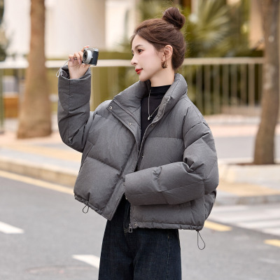 时尚小个子加厚面包服女