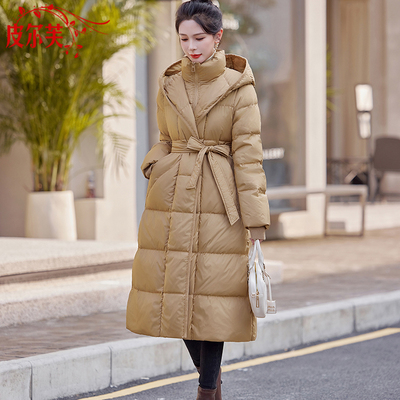 欧货设计感中长款羽绒服女士