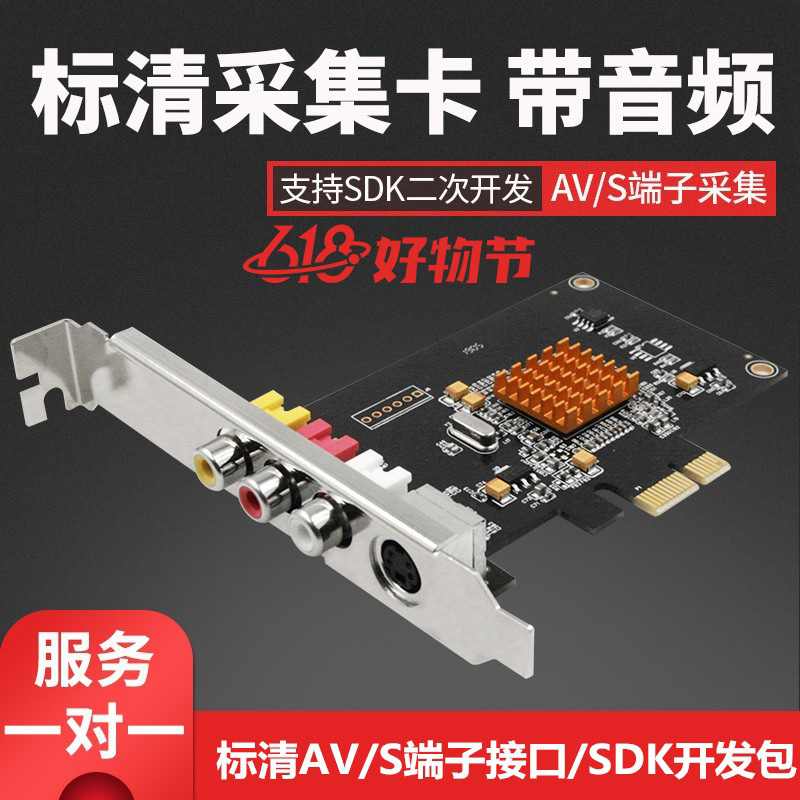 联信LX725标清AV/S端视频采集卡支持SDK PCI-E 替代c725b 310b 电脑硬件/显示器/电脑周边 图文信息/采集卡 原图主图