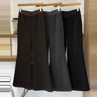 显瘦鱼尾裤 绵羊毛昵微喇裤 女加绒加厚2025冬新南油舒适lulu喇叭裤