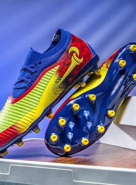 C罗暗煞6代足球鞋男长钉FG短钉碎钉TF无鞋带儿童学生专业比赛训练
