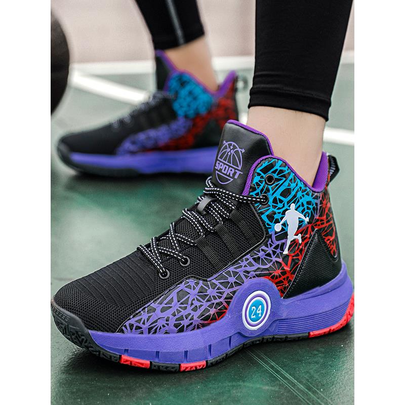 男生运动篮球鞋青少年中大童比赛实战运动鞋情侣款男鞋街头潮流冬