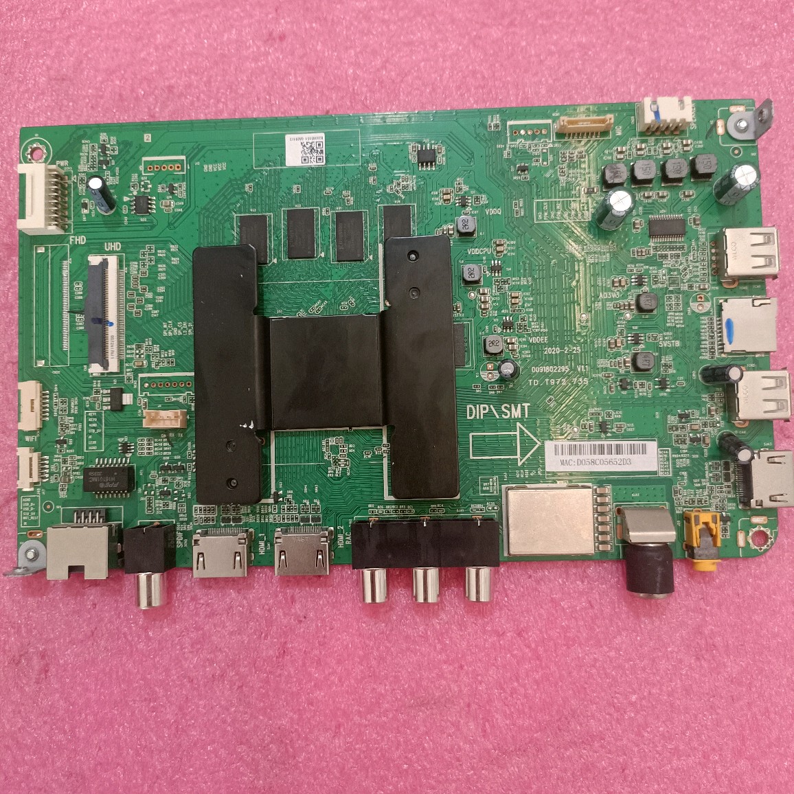 原装 海尔 58U2主板0091802295屏CC580PV7D 测好