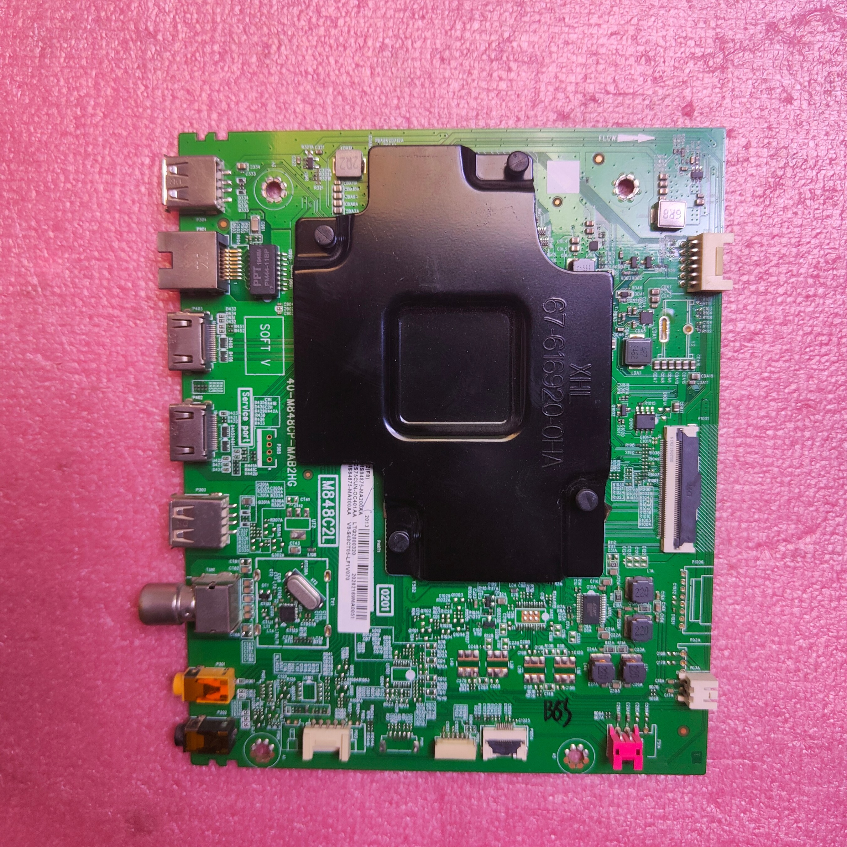 原装TCL 75V2(F8)主板40-M848CP-MAB2HG 配屏LVU750NDJL CJ9W01