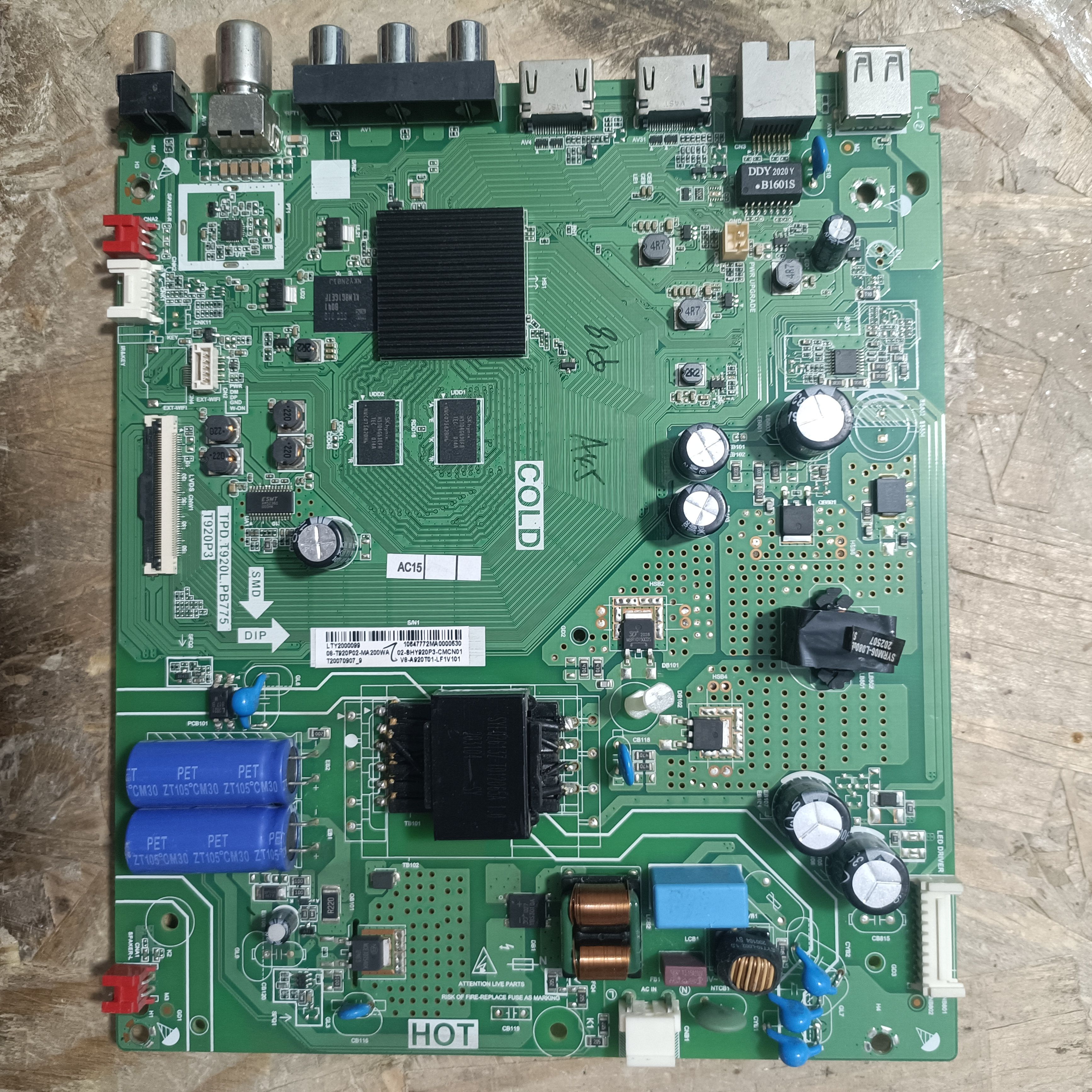 原装TCL 43F9F主板TPD.T920L.PB775屏LVF430NDEL PD9W05 V1