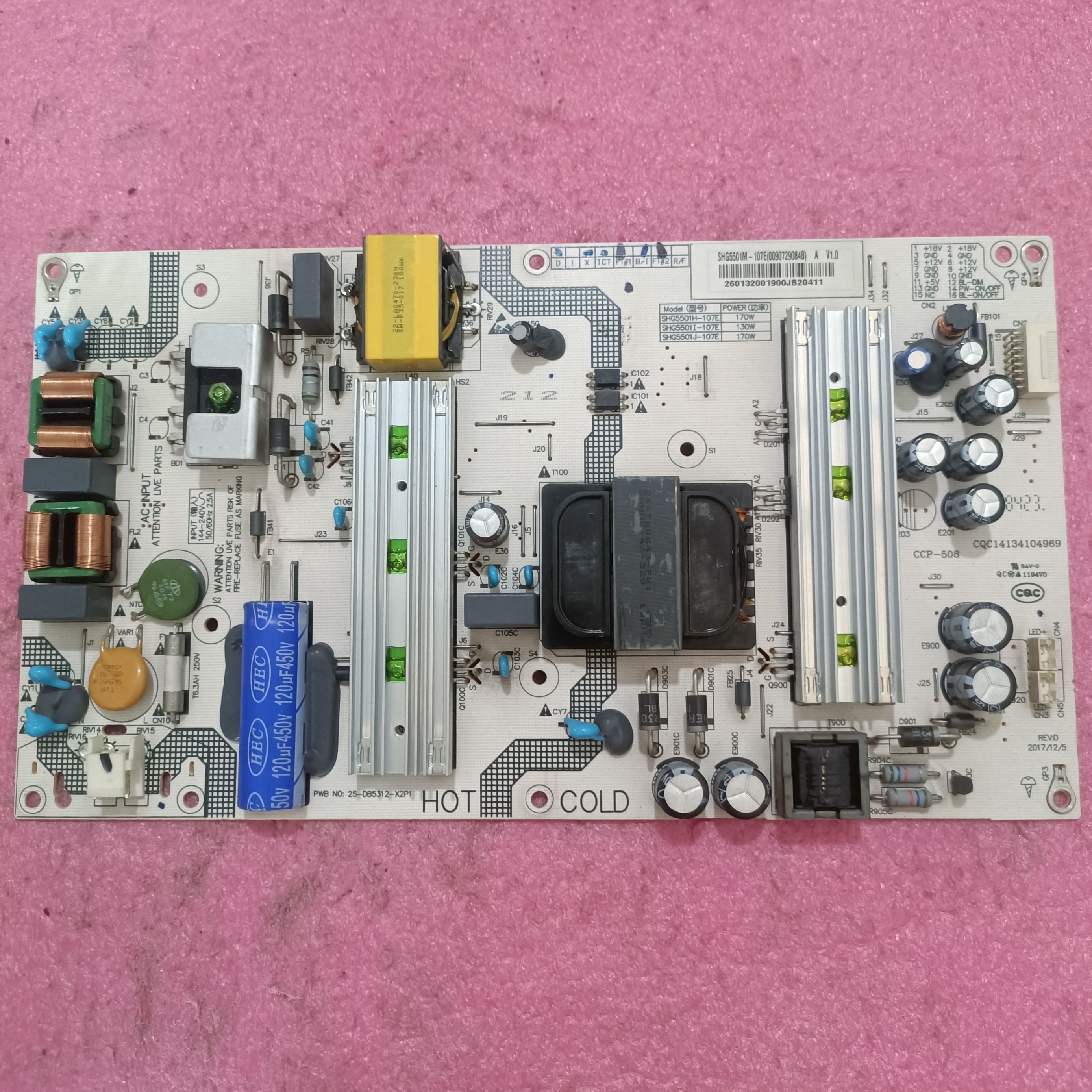 海尔LQ55H71电源板25-DB5312-X2P1 SHG5501M-107E 0090729084B