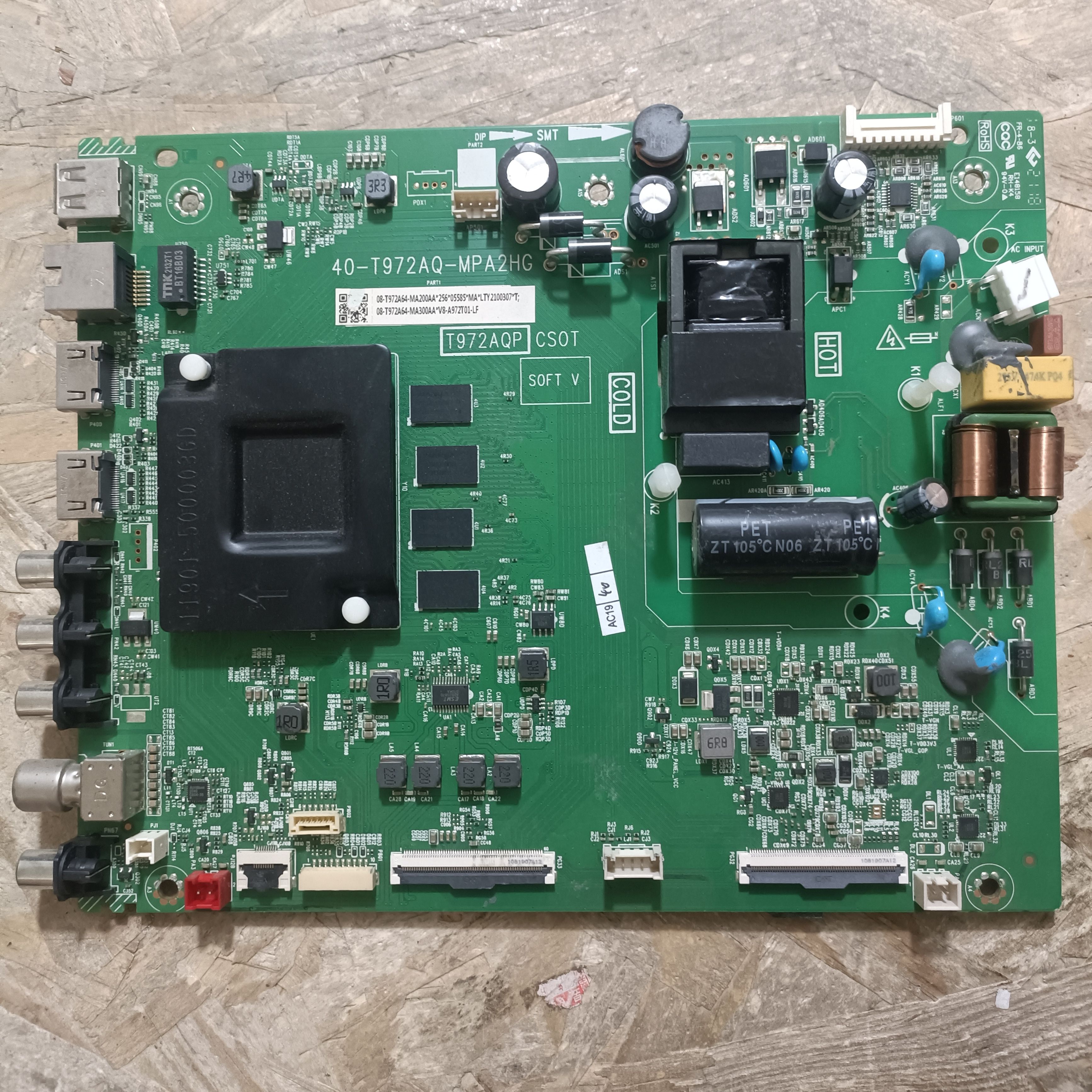 原装TCL 55V6主板40-T972AQ-MPA2HG屏LVU550NDEL CS9W13 V5