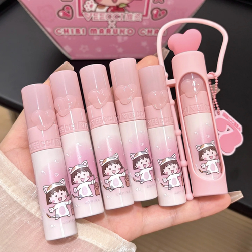 唯资樱桃小丸子水唇釉水光镜面唇蜜 玻璃唇嘟嘟唇滋润显白草莓g02