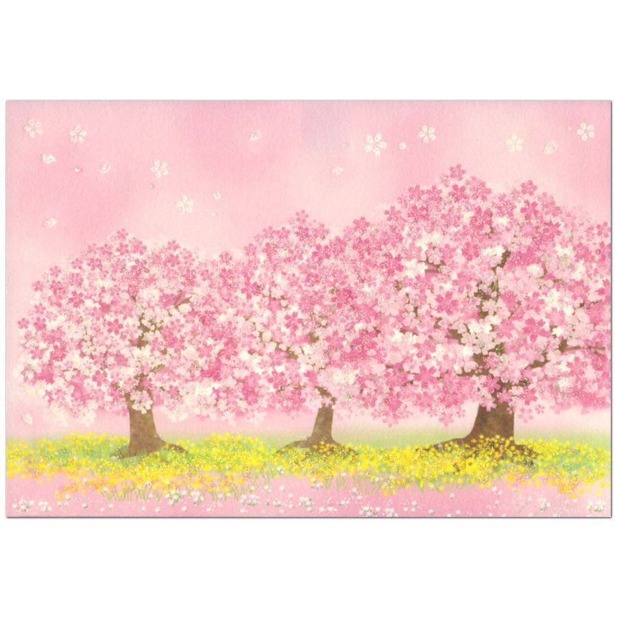 日式创意和风立体樱花贺卡春季祝福感谢庆祝教师节卡片樱花树