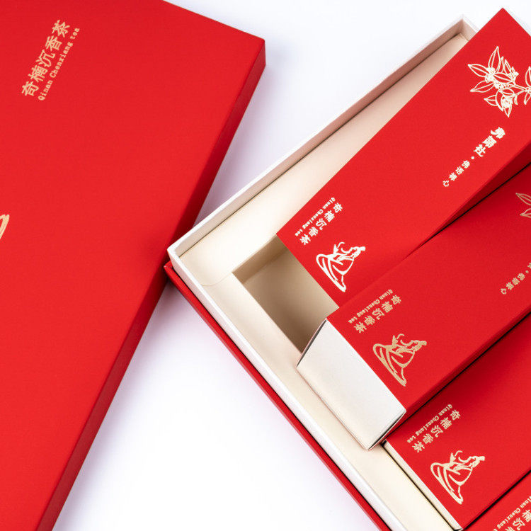 香美农业弗语社广东沉香茶奇楠沉香茶晚安茶红色礼盒装5g*50包装