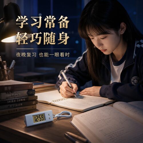 简约迷你时间表学生考试专用电子表时钟夜光表随身便携小挂表钥匙