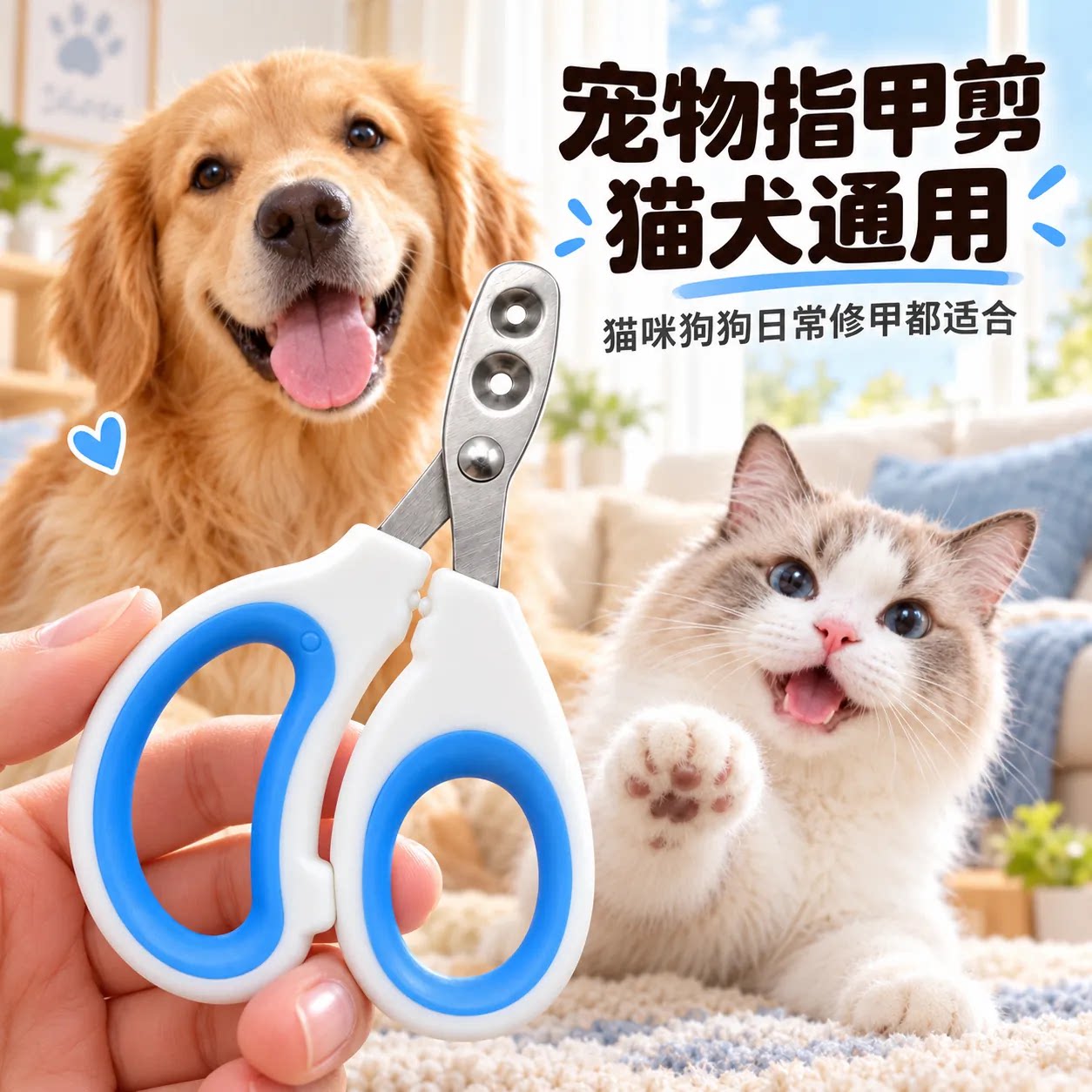 猫咪指甲钳圆孔小盲剪猫剪指甲好物宠物指甲刀指甲钳用猫爪子剪