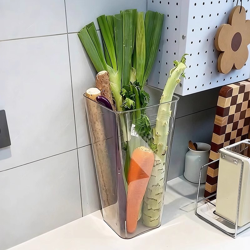 大葱收纳神器大容量多功能厨房葱姜蒜食材收纳盒山药收纳桶整理筒