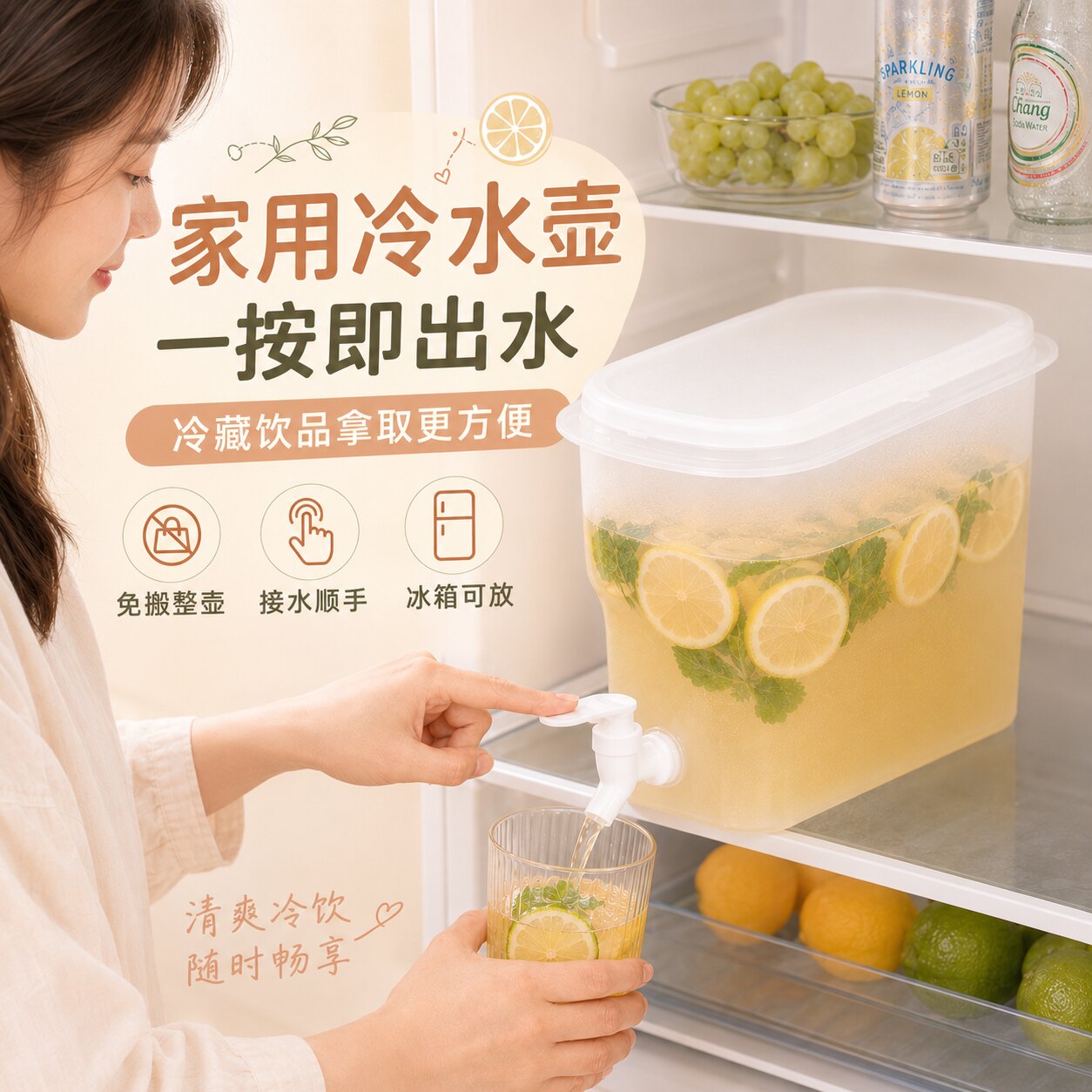 冰箱带龙头大容量冷水壶果汁桶