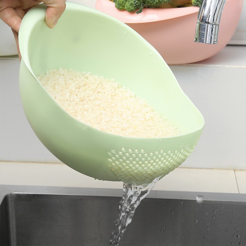 家用厨房用品沥水篮洗菜神器淘米器洗米筛漏塑料淘米盆篮子水果筐-封面