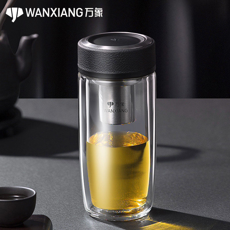 鹅蛋玻璃杯办公室泡茶玻璃杯万象