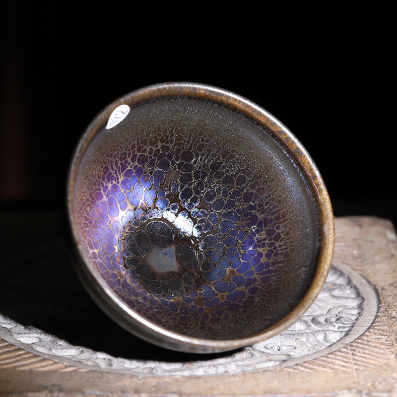 正品建阳建盏主人杯纯手工大号个人杯原矿铁胎曜变天目盏杯品茗杯