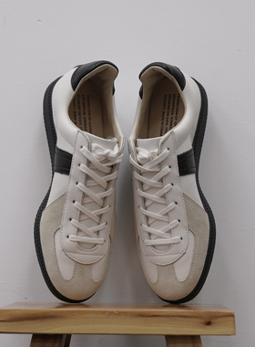 枯骨休闲通勤复古板鞋rof德训鞋柔软舒适真皮小白鞋男女情侣鞋