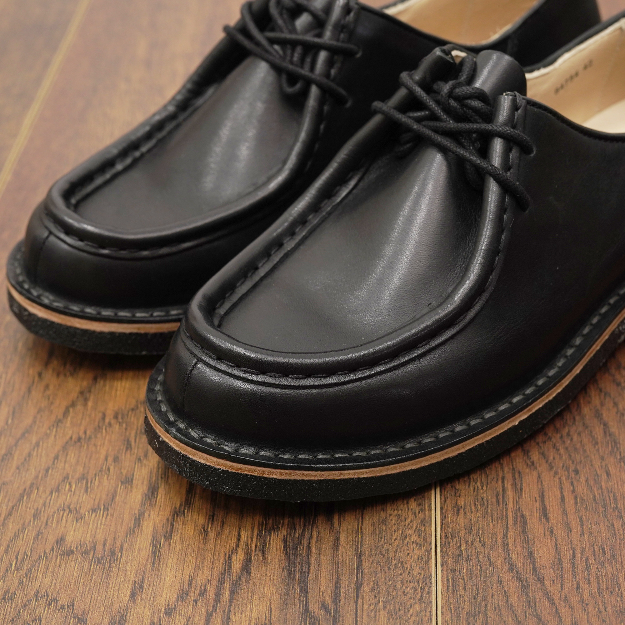 枯骨全皮复古烟胶底男女通勤袋鼠鞋方头cityboy日系低帮皮鞋