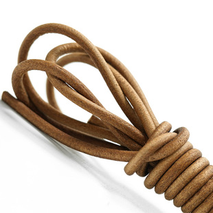 枯骨头层牛皮鞋带适用于工装靴7孔9孔马丁靴单根长1.5米左右