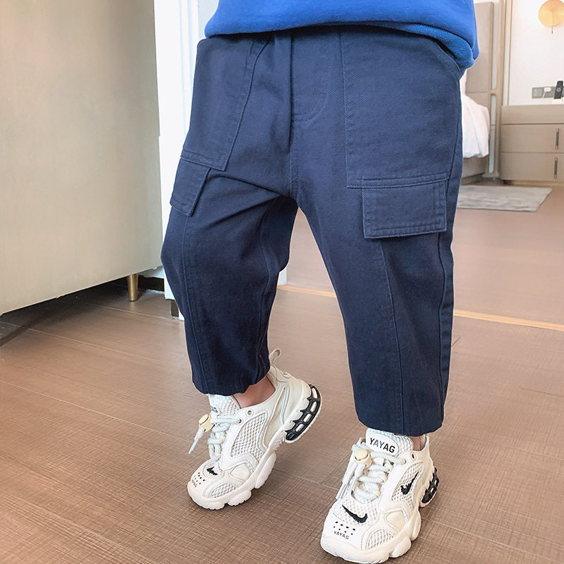 男童工装休闲裤2026春季童装儿童裤子中小童宝宝宽松纯棉长裤潮8