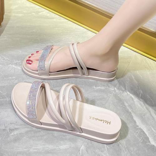 凉拖鞋女夏新款时尚中跟百搭女鞋