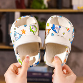 印花可爱男童宝宝室内防水耐磨小童轻便洞洞鞋 新款 夏季 儿童凉拖鞋