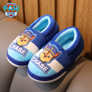 毛毛鞋2-3岁5小童可爱居家室内保暖汪汪队儿童棉鞋冬包跟女童宝宝