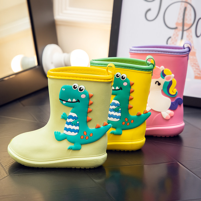 雨靴幼儿宝宝水鞋男童女孩卡通幸福玛丽儿童可爱雨鞋防水防滑小童